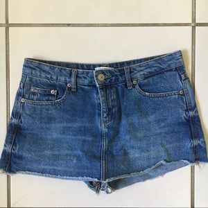 Zara denim mini skort